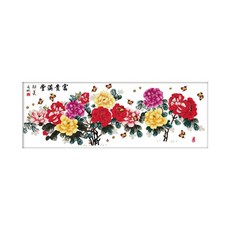 ZKF十字繡DIY套組蝴蝶牡丹B ZKF322, 混色, 1套