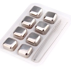 Curving Sten Square Ice Cube 8p + 專用鉗子, 1套