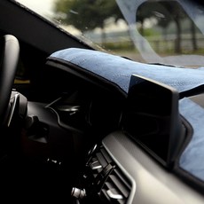 블루코드 섀미 논슬립 대쉬보드커버 메탈로고 파스텔 네이비 + 블랙, BMW, 5시리즈 G30 2017년~2018년 HUD 무 센터스피커 무