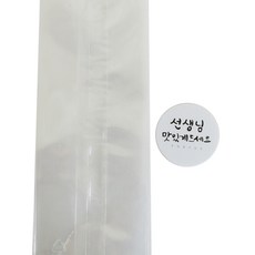 Hwangssinaedosirak 透明M號袋 50入 + 貼紙 書法老師圓形 請慢用 白色 50入, 1套
