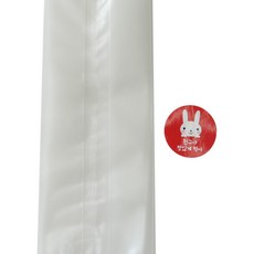 Hwangssinaedosirak 半透明M號袋 100入 + 紅色兔子朋友好好享用貼紙 100入, 1套