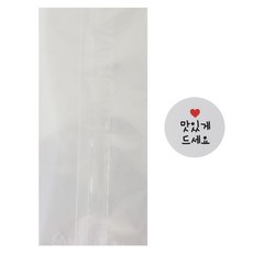 Hwangssinaedosirak 透明M號袋 50入 + 白色圓形貼紙 請慢用 50入, 1套