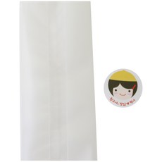 황씨네도시락 반투명M봉투 30p + 스티커 노랑모자 걸 30p, 1세트