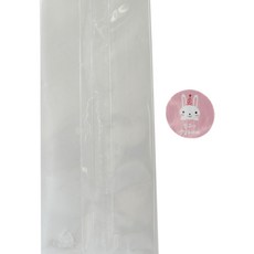 餅乾透明包裝袋 30入+貼紙 兔子朋友 30入, 1套