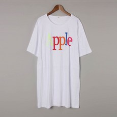 Eomjjang 孕婦APPLE印花長版短袖T恤