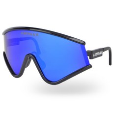 AIRWALK 鏡面太陽眼鏡 SHIELD_BKBL + 收納袋, 混合顏色, 1個