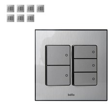 bello 寬5爪開關銀, 8件