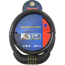 Dongho Kanna 自行車數字鑰匙鎖大號 TY-4500, 1個, 混色