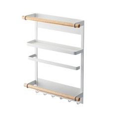 허니잼 우드 다용도 키친타올걸이, 화이트 + 우드, 1개