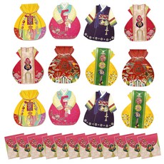 Maumdama 多功能迷你傳統卡片6款 + 信封6入組, 混色, 2套