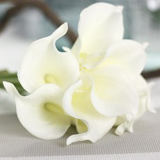 積木超市 馬蹄蓮人造花 6支組, 白色