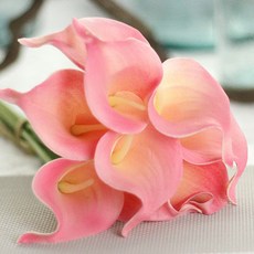 積木超市 馬蹄蓮人造花 6支組, 粉紅色