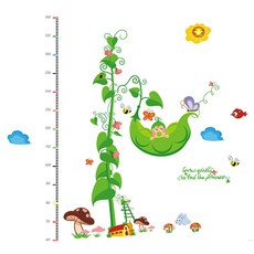 스토어33 콩나무 키재기 포인트 스티커, 혼합 색상