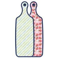 Roem Design Blue Edition 雙面砧板 粉紅水蜜桃, 藍白色斜紋, 1個
