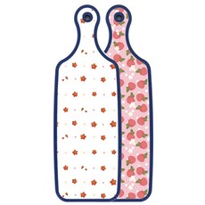 Roem Design Blue Edition 雙面砧板 粉紅水蜜桃, 長短色牽牛花, 1個
