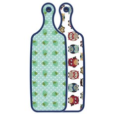 Roem Design 藍色版 雙面砧板 Cute貓頭鷹, 玉色草莓, 1個