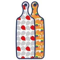 Roem Design 藍色版雙面砧板 兔子2, 紅綠落葉, 1個