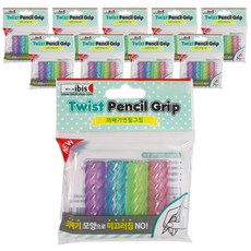 아이비스 꽈배기연필그립 4p, 랜덤 발송, 10세트