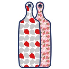Roem Design 藍色版 雙面砧板 粉紅蜜桃, 紅灰色落葉, 1個