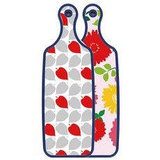 Roem Design 藍色版雙面料理砧板 菊花粉紅, 紅灰色落葉, 1個