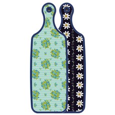 Roem Design 藍色版雙面托盤砧板 經典花卉, 玉色藤蔓玫瑰, 1個