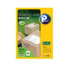 Printec AnyLabel 物流管理標籤紙 V3310 100入, 12格, 1個