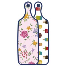 Loem Design Blue Edition 雙面硬質上菜砧板, 浪漫紅色花卉淺粉紅色, 1個