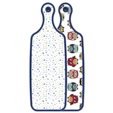 Loem Design 藍色版雙面砧板 可愛貓頭鷹, 藍色星星, 1個