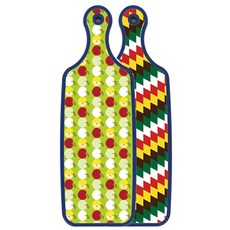 ROEM DESIGN 藍色版 雙面砧板 5色鑽石圖案, 蘋果淺綠, 1個