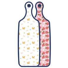 Roem Design Blue Edition 雙面盛菜砧板托盤 粉紅水蜜桃, 緞帶, 1個