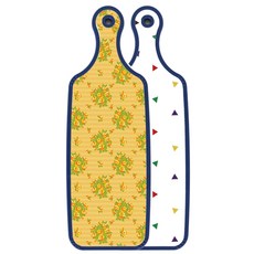 Roem Design Blue Edition 雙面托盤砧板 三角點圖案, 橘色藤蔓玫瑰, 1個