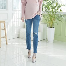 이얀 러블리 구제일자핏 청바지 임산부복