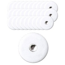 時尚重點 包布按扣 30mm, 白色, 100個