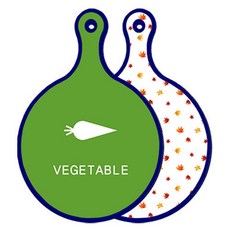 Roem Design Blue Edition 雙面圓形砧板 蔬菜綠, 落葉白, 1個