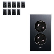aru 植入二節插座黑色, 10片