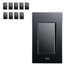 aru 1-Pitch Switch 黑色, 10片