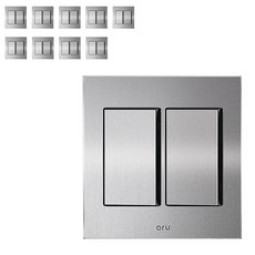 aru 寬 2 爪開關銀色, 10片