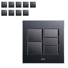 aru 寬 5 爪開關黑色, 10片