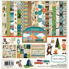 한가람아트타운 The Great Outdoors Collection 양면 배경지 12p 키트, 혼합 색상, 1세트
