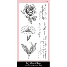 한가람아트타운 클리어 스탬프 Inspired by Flowers Set 2, 1개, 혼합 색상