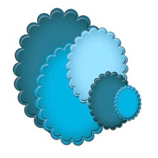 벤타코리아 die 북아트재료 Classic Scalloped Ovals LG, 혼합 색상, 1세트