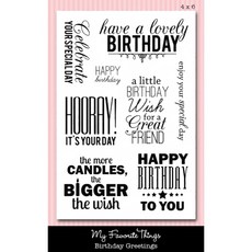 한가람아트타운 클리어 스탬프 LJD Birthday Greetings, 혼합 색상