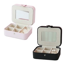 지음 악세사리보관함 D-5 미니 핑크 + 블랙, 1세트