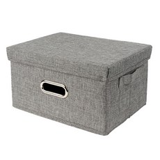 제이앤씨 다용도 수납박스, 그레이, 소(32 x 24 x 17.5 cm), 1개
