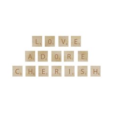 한가람아트타운 우드장식 letter sq adore, 혼합 색상, 1세트