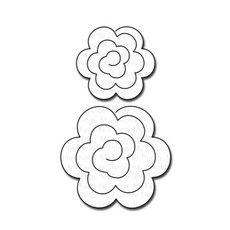 한가람아트타운 다이 북아트재료 Mini Rolled Roses 2p, 1세트