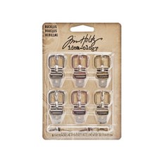한가람아트타운 Tim holtz 북아트재료 buckles 6p, 혼합 색상, 1개