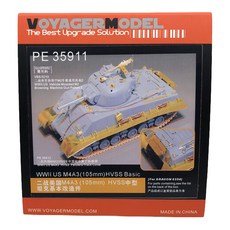 VOYAGERMODEL WY0701 1/35 二戰美國 M4A3 105 毫米 HVSS 基本塑料模型貼花, 混色