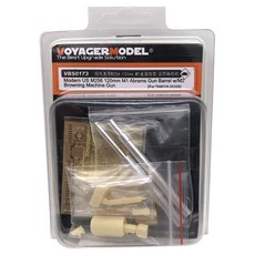 VOYAGERMODEL WY1036 1/35 現代美國 M256 120 毫米 M1 艾布拉姆斯槍管帶 M2 勃朗寧機槍塑料模型貼花, 混色