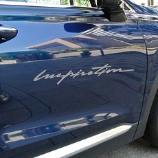 GRIBEN Santa Fe TM Inspiration 改裝貼紙車貼 30cm, 1個, 中灰色